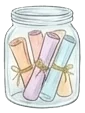 Jar of wishes illustration