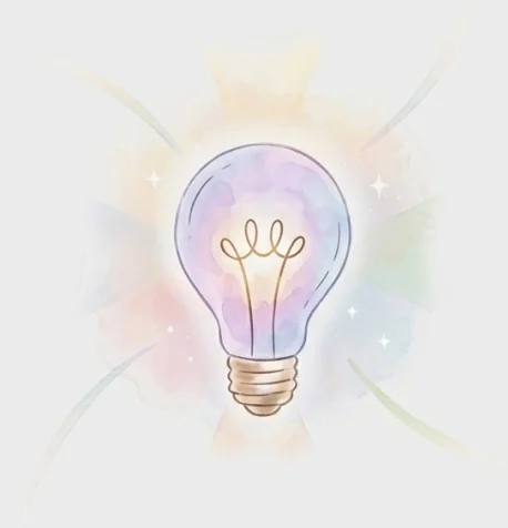 Make a wish lightbulb illustration
